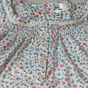 Aria Collection Floral Cotton Nightgown Cottagecore S